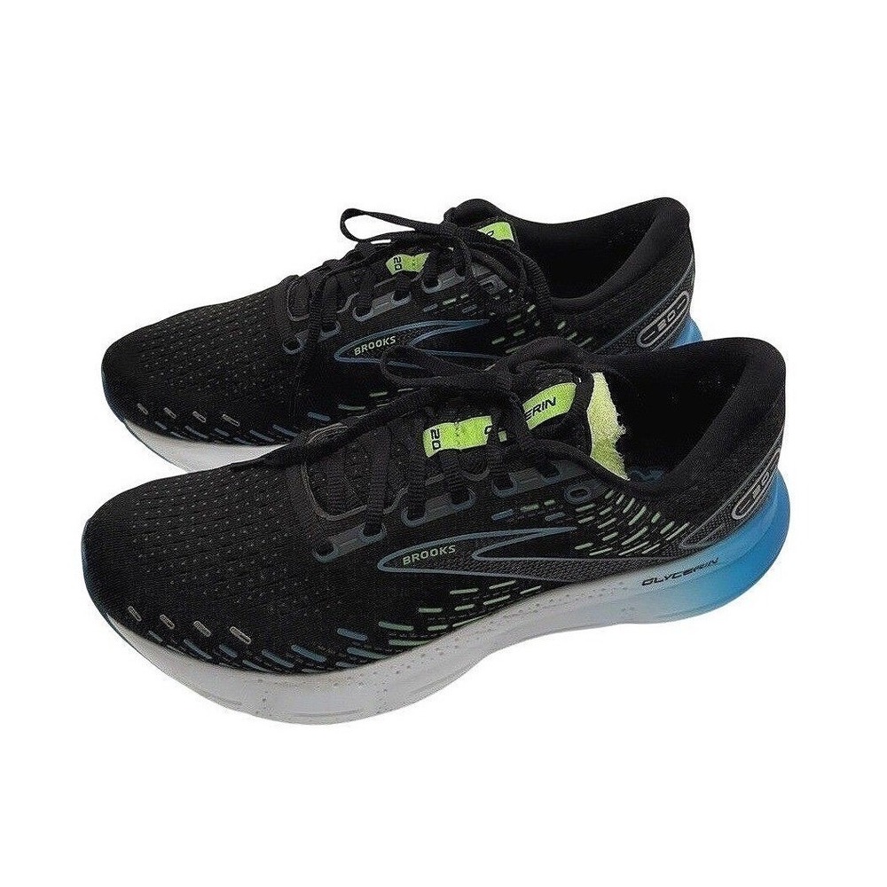 Brooks‎ Glycerin GTS 20 Mens 10 Black Blue Running Shoes 1103821D096